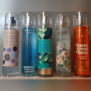 5 x Bath & Body Works Fine Fragrance Mist 8oz.